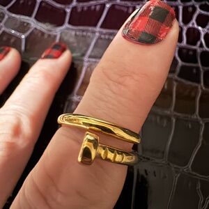 Gold Nail Design Ring size 6